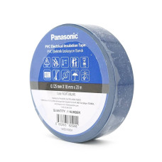 Ізолента ПВХ PANASONIC 0,125мм * 18мм * 20м (синя), діапазон робочих температур: від 0 ° С до + 90 ° С, Вогнестійка, 8 штук в упаковці, ціна за штуку