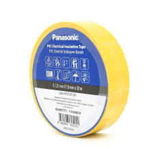 Ізолента ПВХ PANASONIC 0,125мм * 18мм * 20м (жовта), діапазон робочих температур: від 0 ° С до + 90 ° С, Вогнестійка, 8 штук в упаковці, ціна за штуку