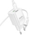 Набір СЗУ HOCO C149A + Type-C/Lighting кабель, 1xUSB+1xUSB-C, PD30W+QC3.0, кабель 1м, White, Box