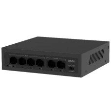 6-ти портовий некерований POE комутатор Imou SF106P з 4х POE 100 Мбіт + 2хUP-Link 100Мбіт, до 250м, 45Вт, 200×118×44 мм