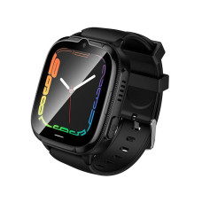 Дитячий смарт годинник Hoco Y106, 4G, GPS, Wi-Fi, HD камера, 1.83" HD-дисплей, дзвінки, відеодзвінки, голосові повідомлення, Black, Box